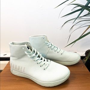 Baby blue high top trainers